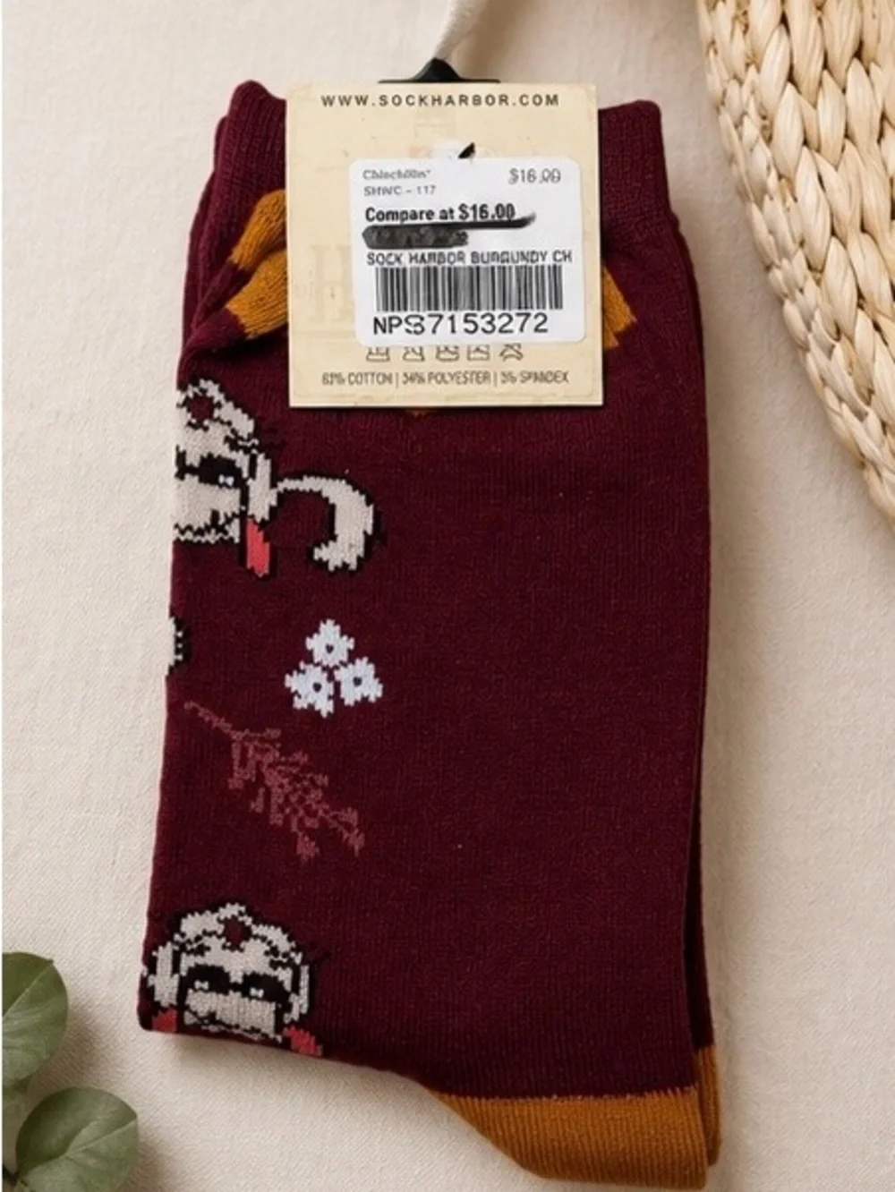 NWT Sock Harbor Chinchillin’ Chinchilla Crew Socks | Cozy Fall Novelty Gift